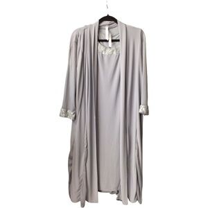 NY Collection Soft Gray Women's Robe Set
